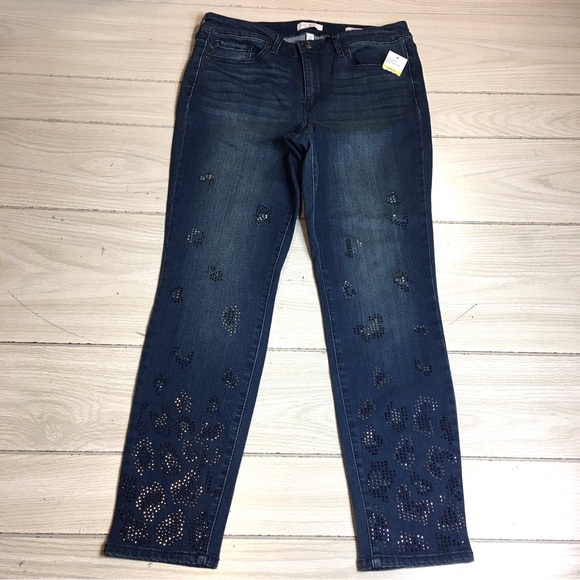 Sofia Vergara Women Mid Rise Skinny Ankle Blue Jeans SZ 12 NWT - Picture 2 of 11